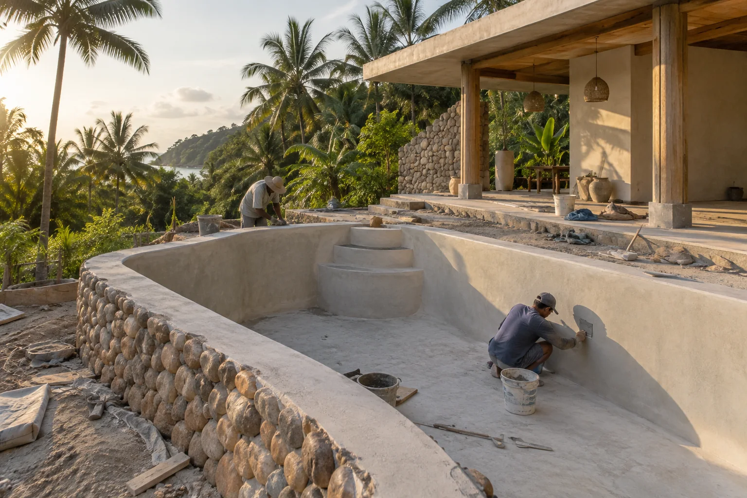 A plausible modest tropical building project illustrating the page topic