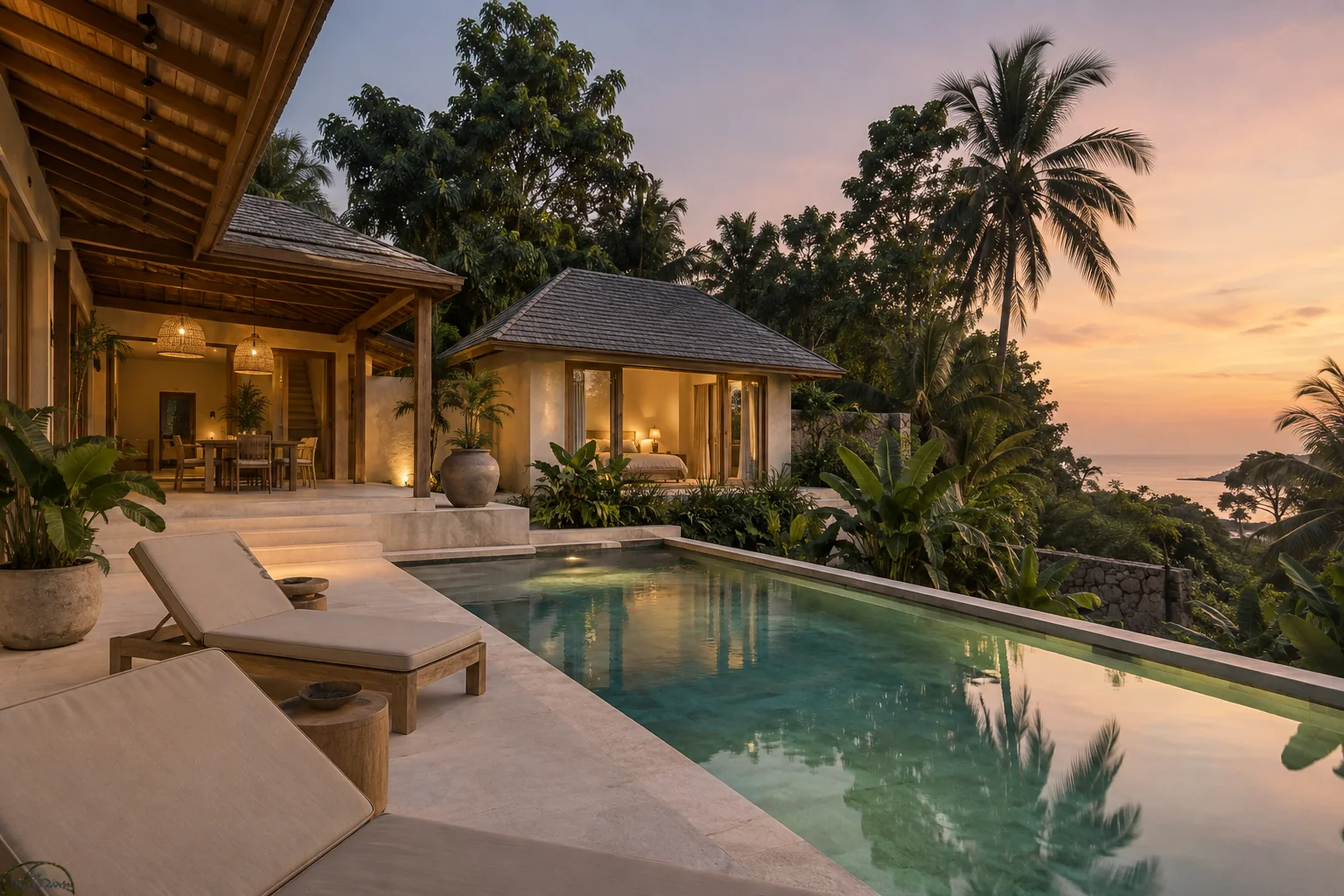 A modest tropical property ensemble illustrating the page topic with realistic spacing