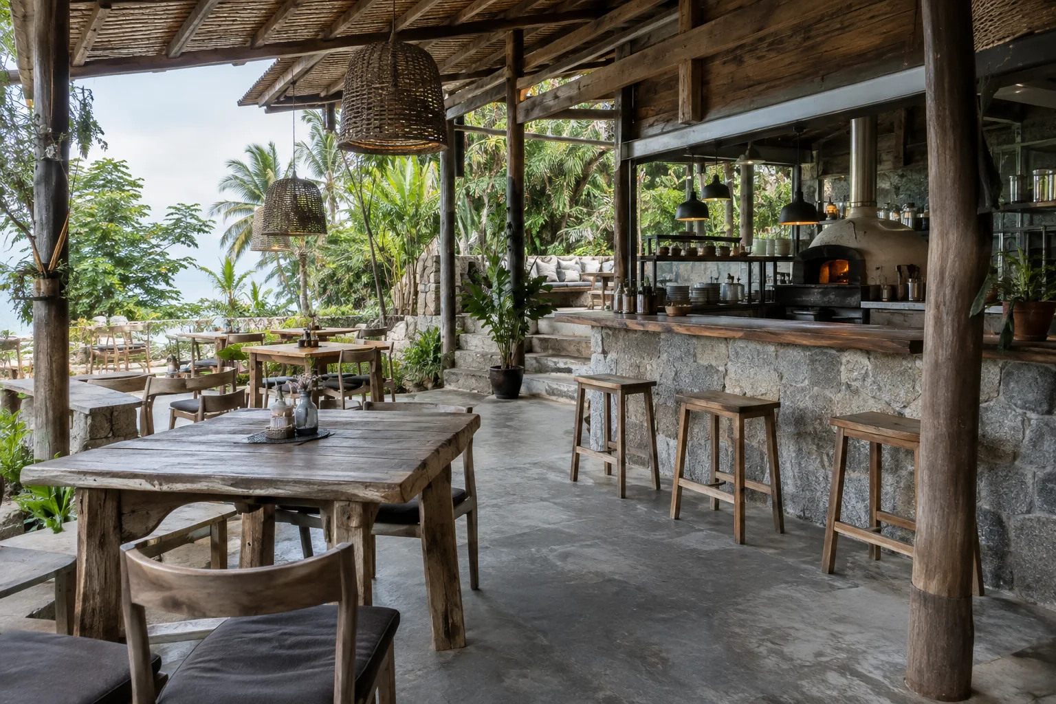 A close architectural view of the premises showing functional space and realistic furnishings