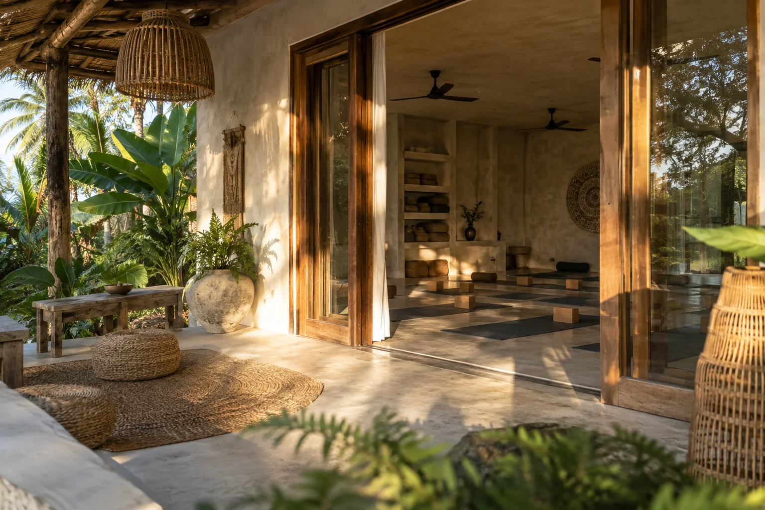 A close architectural view of the premises showing functional space and realistic furnishings