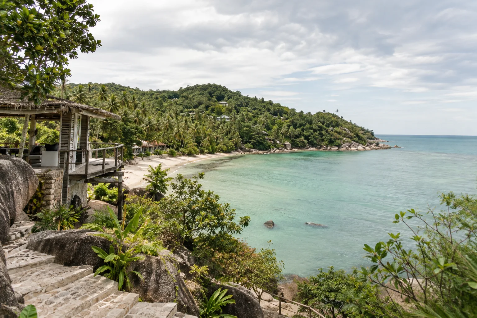 Tropical island architectural landscape, Koh Phangan