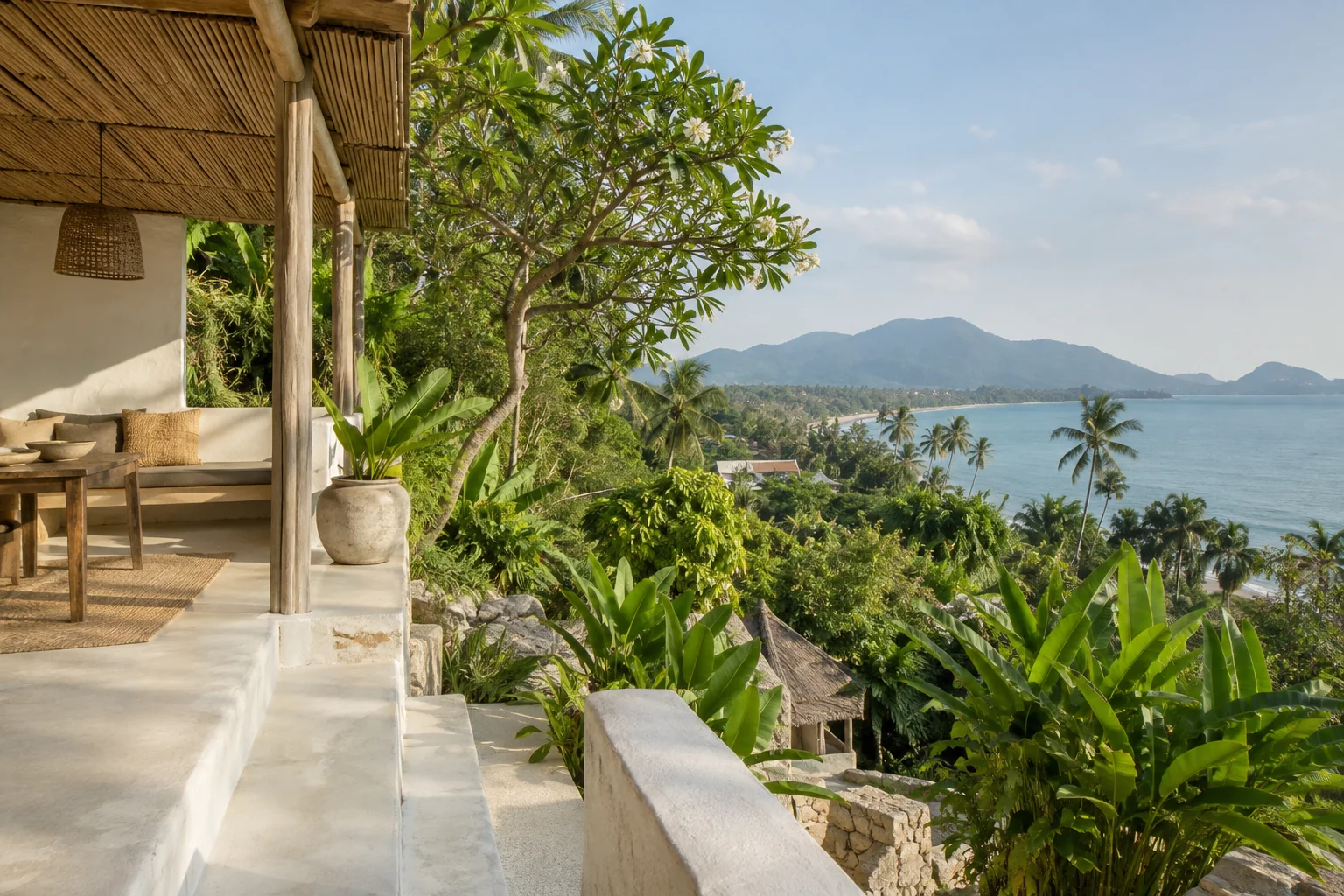 Tropical island architectural landscape, Koh Phangan