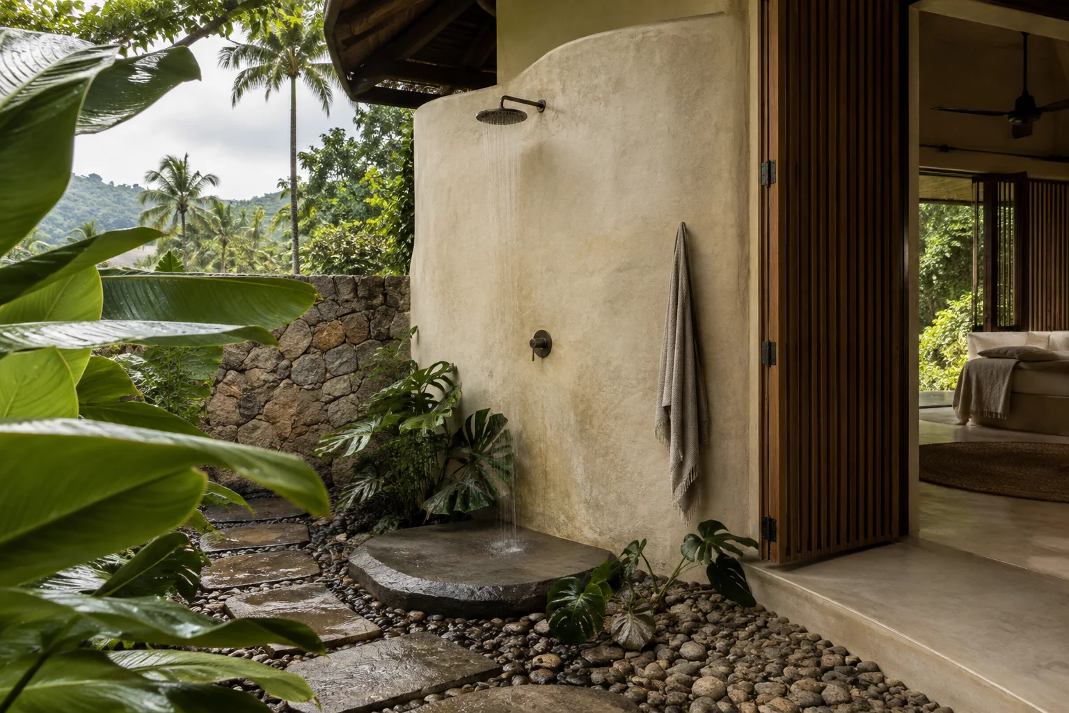 A third, closer scene showing a relevant material, architectural or site detail