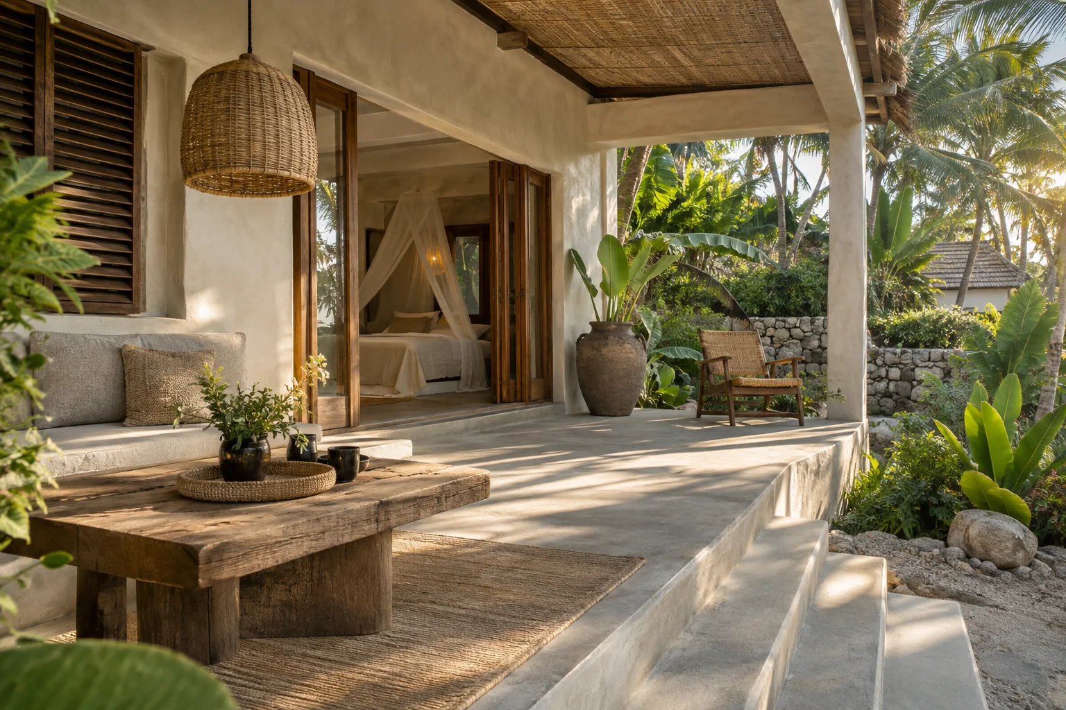 A close architectural view of the premises showing functional space and realistic furnishings