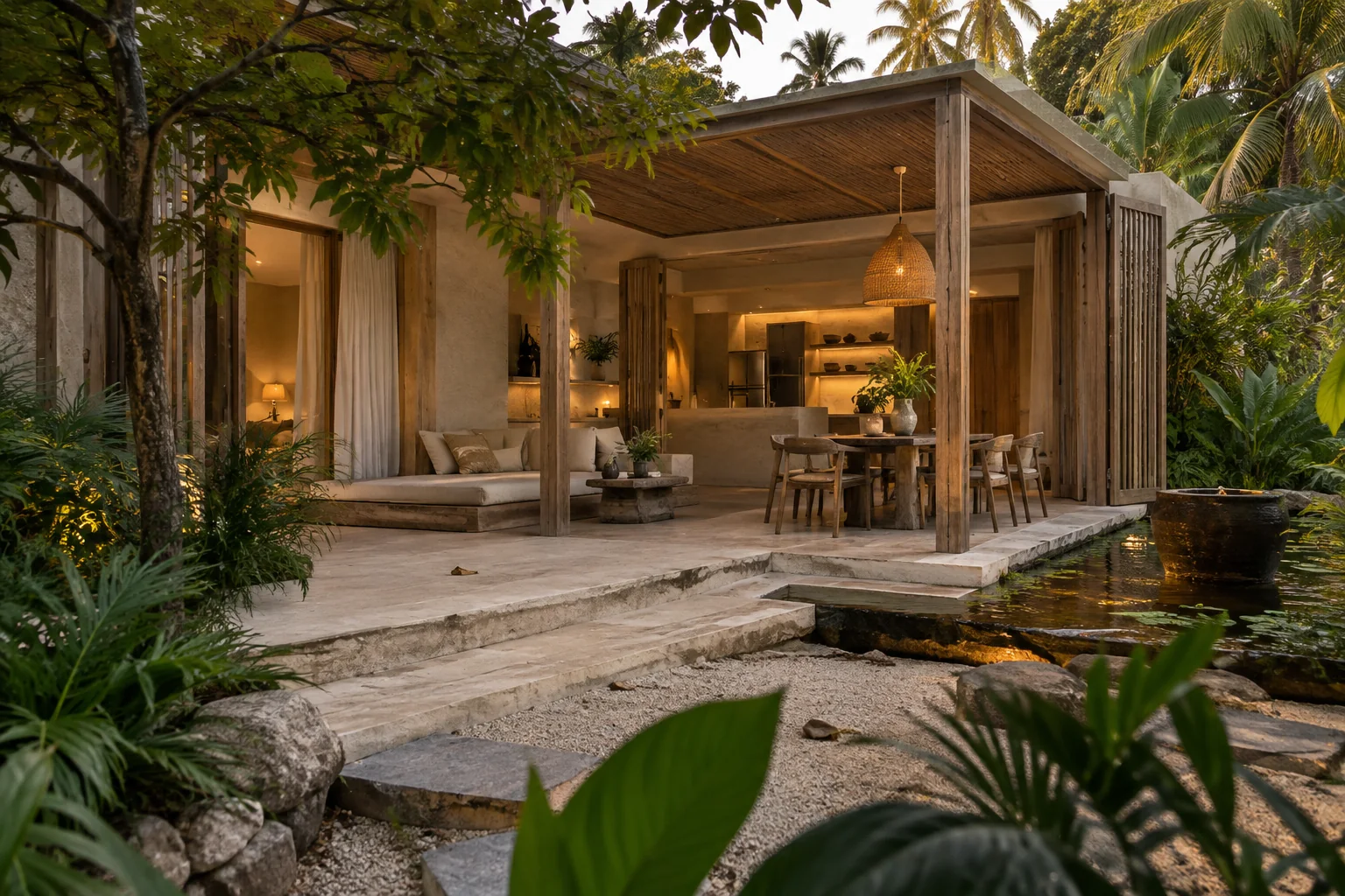 A close architectural view of the premises showing functional space and realistic furnishings
